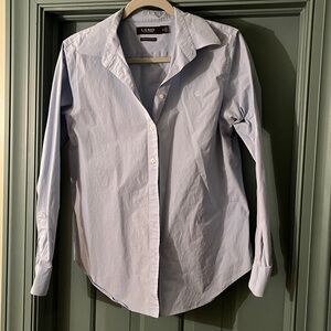 Lauren Ralph Lauren Sky Blue Collared Shirt